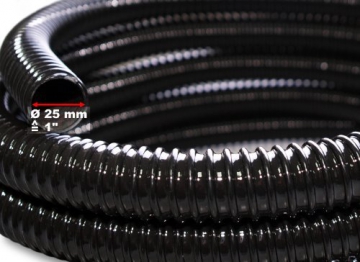 25m Saugschlauch 25mm (1") sehr flexibel - schwarz - Made in Europe - 1