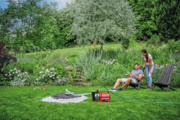 Der Einhell Hauswasserautomat GE-AW 1144 SMART im Garten