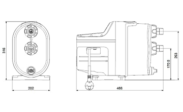 Abmessungen des Grundfos SCALA1 5-55